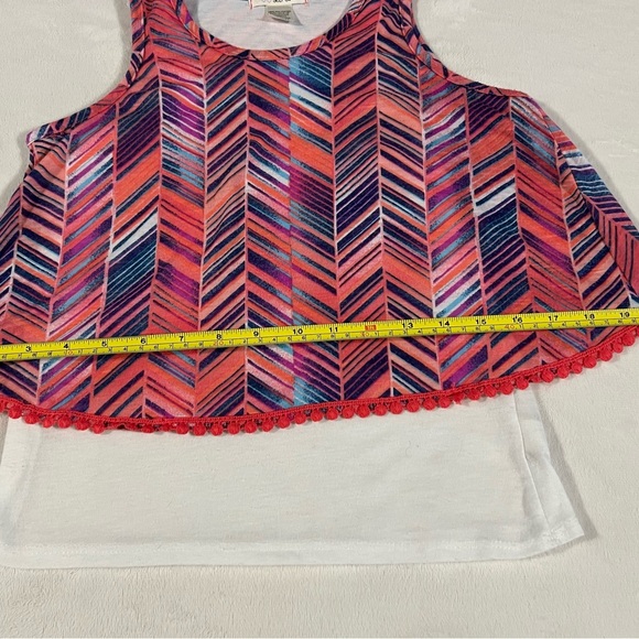 Girls tank top with attached flowing layer size M - Picture 5 of 6
